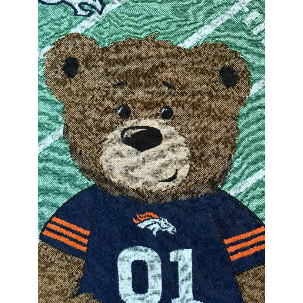 Northwest Denver Broncos Throw Blanket Unisex OS Green Bear Woven Tapestry NFL